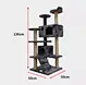 sisal and velvet surrounded cat climbing tree